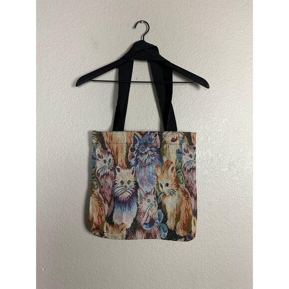 Cat Embroidered Tote Bag - Picture 1 of 5